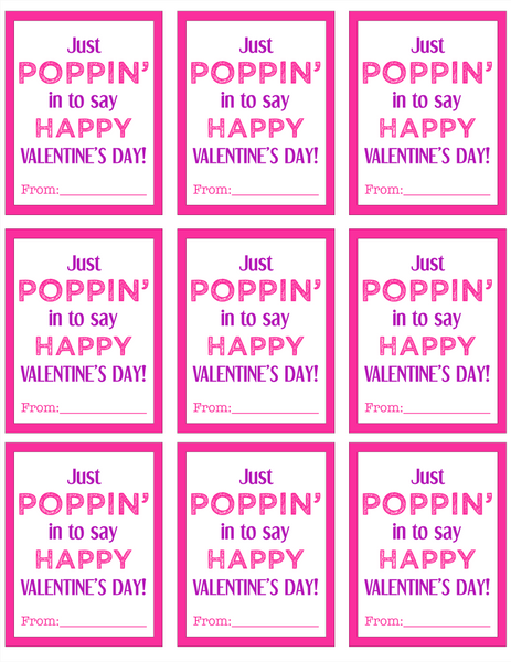 FREE POPPIN' Valentine's Printable Download (pink & purple)